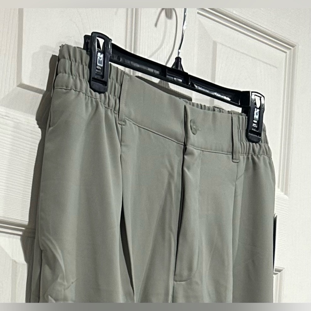 Beyond Yoga Women's Large Status Wide Leg Trouser Grey Sage Green NWT - Picture 3 of 8